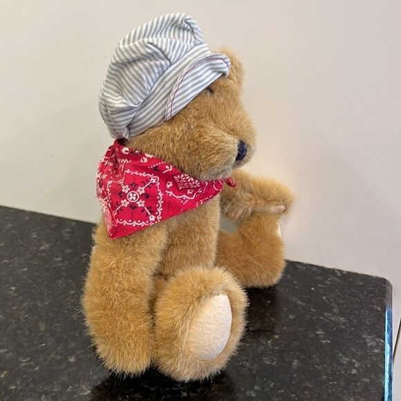 Railroad Engineer Bear with movable limbs. Size 13” - Picture 5 of 7